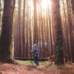 Kid in forest